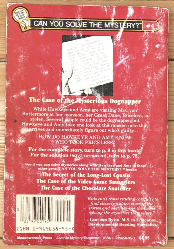 The Case of the Mysterious Dognapper by M. Masters Supply