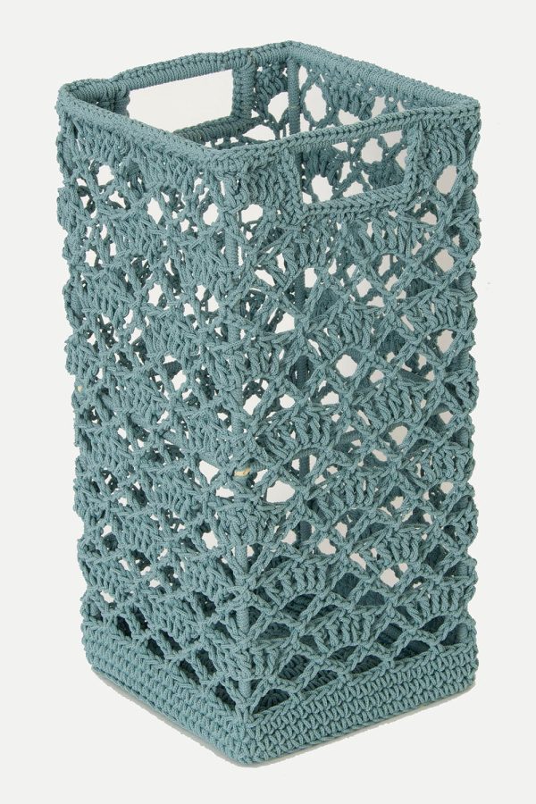 Crochet Wire Basket Tall - Sea Spray Online Sale