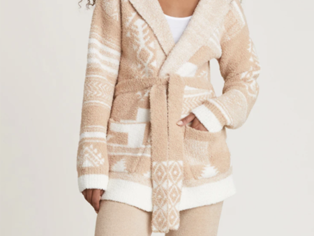 CozyChic Patchwork Belted Cardigan - Soft Camel For Cheap