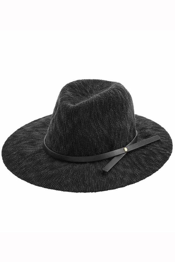 Knit Fedora - Black Fashion