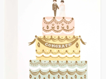 RP Greeting Card - Wedding Cake Congrats Online Sale