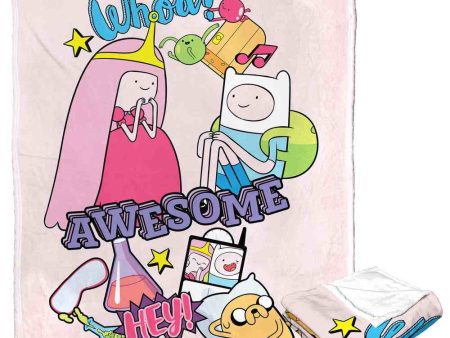 Cartoon Network Adventure Time Awesome Together Silk Touch Throw Blanket 50x60 Inches Supply