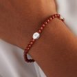 Evil Eye Red Jasper Stretch Bracelet for Protection Supply