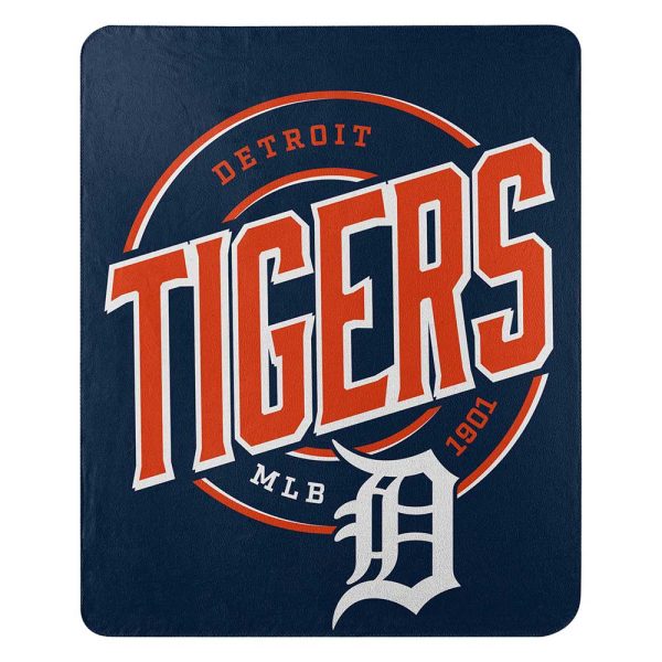 MLB Detroit Tigers Campaign Fleece Throw Blanket 50x60 Inches Fashion