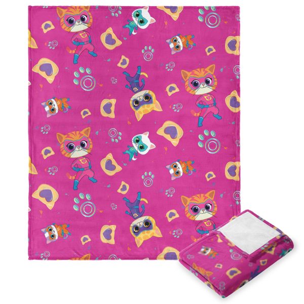 Disney Superkitties Super Pattern Silk Touch Throw Blanket 50x60 Inches Supply