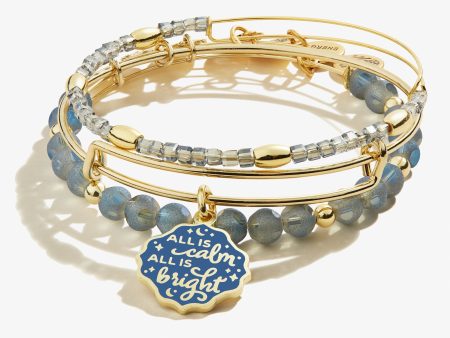 All is Calm All is Bright  Charm Bangle, Set of 3 Online now