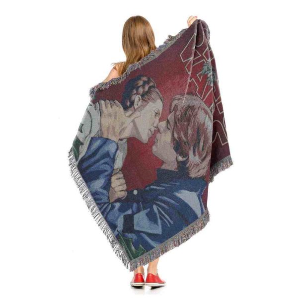 Disney Star Wars Space Kiss Woven Tapestry Thow Blanket 48x60 Inches Hot on Sale