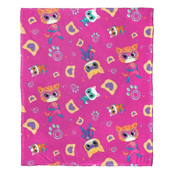 Disney Superkitties Super Pattern Silk Touch Throw Blanket 50x60 Inches Supply