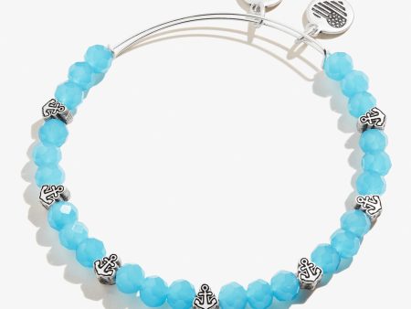 Anchor Beaded Bangle, Blue For Cheap