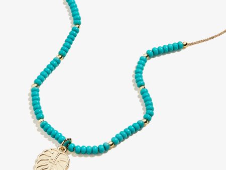 Tropical Leaf Charm Necklace For Cheap