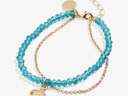 Sea Turtle Bead and Chain Bracelet Discount