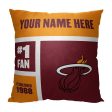 NBA Miami Heat Colorblock Personalized Throw Pillow 18x18 Inches Cheap