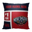 NBA New Orleans Pelicans Colorblock Personalized Throw Pillow 18x18 Inches Online Sale