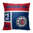 NBA Los Angeles Clippers Colorblock Personalized Throw Pillow 18x18 Inches Cheap