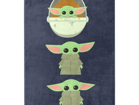 Disney Star Wars The Mandalorian Expressions Micro Raschel Throw Blanket 46x60 Inches Sale