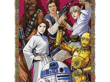 Disney Star Wars Rebel Forces Woven Tapestry Throw Blanket 48x60 Inches Hot on Sale