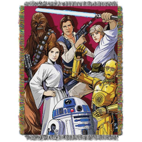 Disney Star Wars Rebel Forces Woven Tapestry Throw Blanket 48x60 Inches Hot on Sale