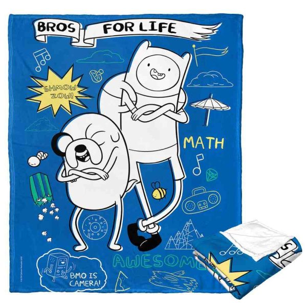 Cartoon Network Adventure Time Bros For Life Silk Touch Throw Blanket 50x60 Inches Cheap