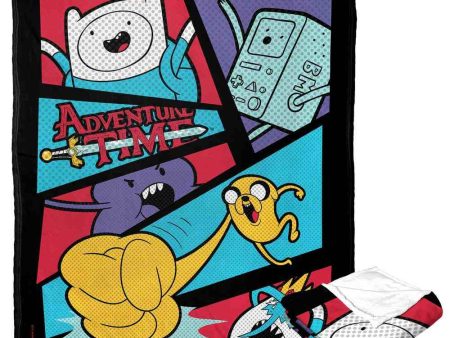 Cartoon Network Adventure Time Adventure Comic Silk Touch Throw Blanket 50x60 Inches For Sale