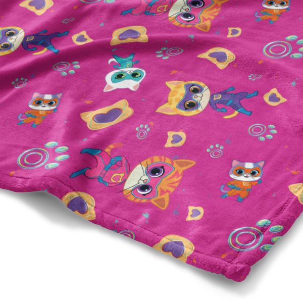 Disney Superkitties Super Pattern Silk Touch Throw Blanket 50x60 Inches Supply