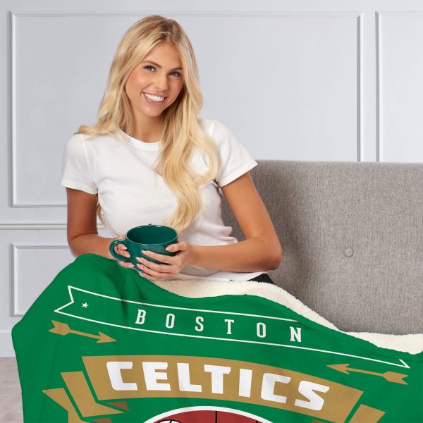 NBA Boston Celtics Hardwood Classics Silk Touch Sherpa Throw Blanket 50x60 Inches Online Hot Sale