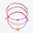 Joy Flower Cord Bracelets, Set of 3 Discount