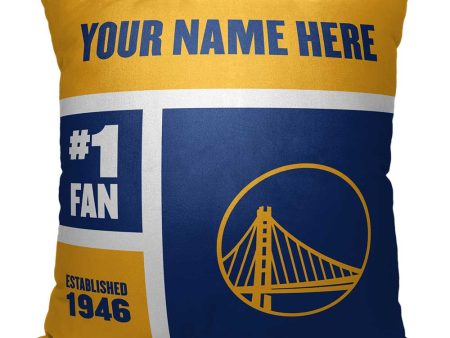 NBA Golden State Warriors Colorblock Personalized Throw Pillow 18x18 Inches on Sale