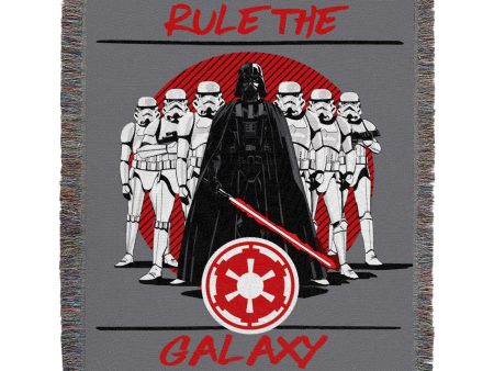 Disney Star Wars Rule The Galaxy Woven Tapestry Throw Blanket 48x60 Inches For Cheap