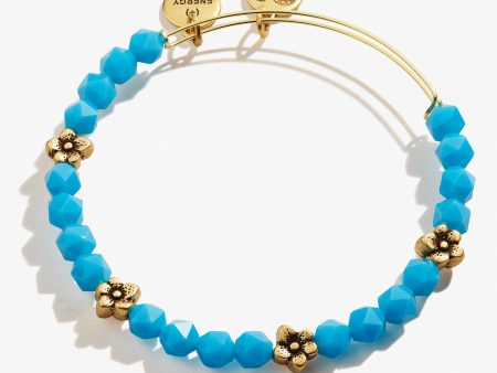 Daisy Beaded Bangle Bracelet, Spring Sky Blue Online