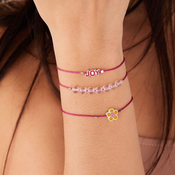 Joy Flower Cord Bracelets, Set of 3 Discount