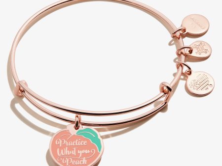 Practice What You Peach  Charm Bangle on Sale