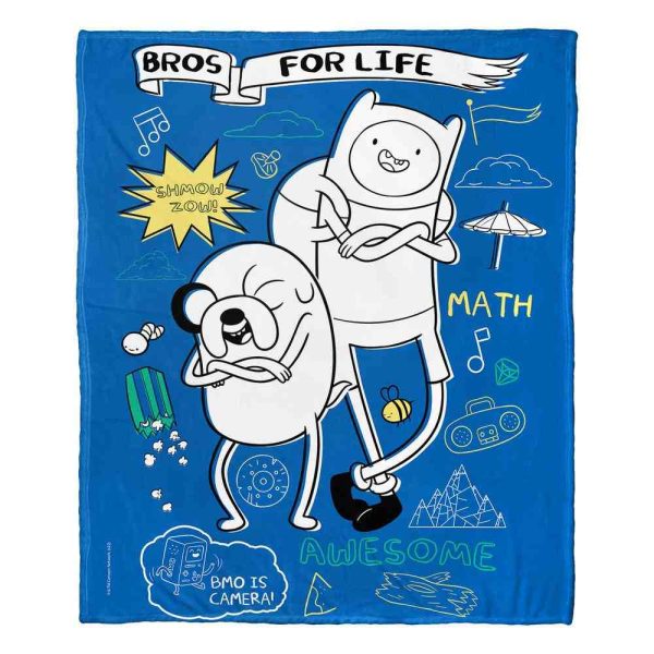 Cartoon Network Adventure Time Bros For Life Silk Touch Throw Blanket 50x60 Inches Cheap