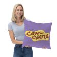 Cartoon Network Cow And Chicken Logo Throw Pillow 18x18 Inches For Sale