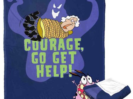 Cartoon Network Courage The Cowardly Dog Go Get Help Silk Touch Throw Blanket 50x60 Inches Supply