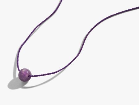 Amethyst Gemstone Cord Necklace Online Sale