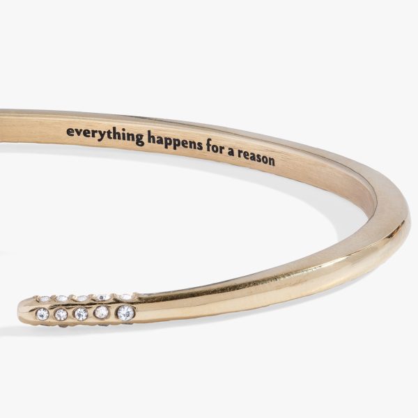 “Everything Happens For A Reason” Open Tusk Cuff Bracelet Supply