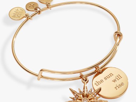 “The Sun Will Rise” Duo Charm Bangle For Cheap