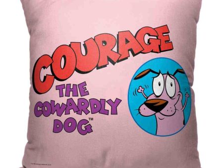 Cartoon Network Courage The Cowardly Dog Courage The Cowardly Dog Throw Pillow 18x18 Inches Fashion