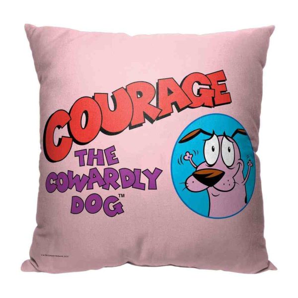 Cartoon Network Courage The Cowardly Dog Courage The Cowardly Dog Throw Pillow 18x18 Inches Fashion