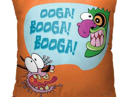 Cartoon Network Courage The Cowardly Dog Ooga Booga Throw Pillow 18x18 Inches Fashion