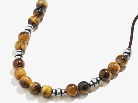 Tiger s Eye Gemstone Beaded Necklace, Men s Fashion