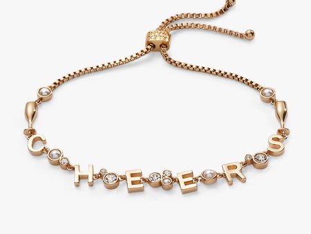 “Cheers” Champagne Inline Bolo Bracelet Online Sale