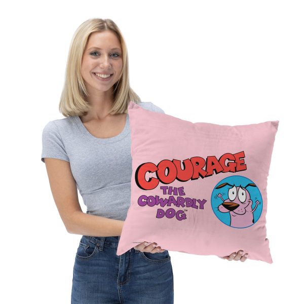 Cartoon Network Courage The Cowardly Dog Courage The Cowardly Dog Throw Pillow 18x18 Inches Fashion