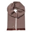 Brown 100% Wool Fringe Scarf Discount