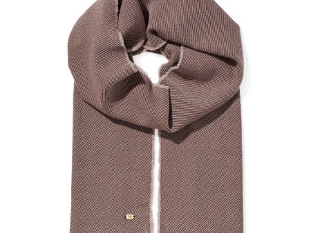 Brown 100% Wool Fringe Scarf Discount