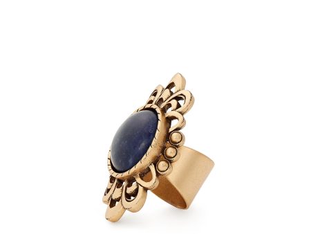 Blue Matrix Cocktail Ring For Cheap