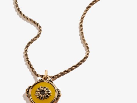 Token of Adoration Sunflower Charm Necklace Online now