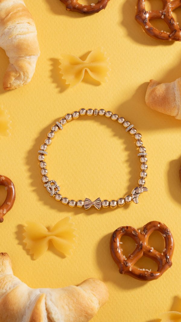 “Carbs are My Love Language” Beaded Stretch Bracelet Online Hot Sale