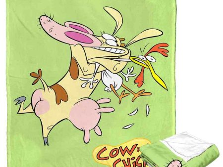 Cartoon Network Cow And Chicken Strange Siblings Silk Touch Throw Blanket 50x60 Inches Online Sale