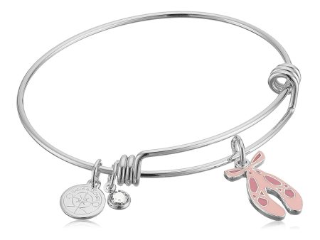 Ballet Shoes Charm Bangle Bracelet, Halos & Glories Cheap